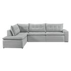Sofá Retrátil 6 Lugares 296cm Com Chaise A Esquerda De 91cm P