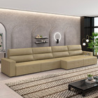 Sofá Retrátil 6 Lugares 444cm 4 Módulos Nero Com Usb Couro Be