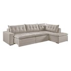 Sofá Retrátil 7 Lugares 356cm Com Chaise A Direita De 91cm Pr