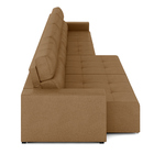 Sofá Retrátil 8 Lugares 524cm 4 Módulos Nero Couro Caramelo G