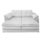 Sofá Retrátil Bali 02 Lugares Couro Branco B105 175 Cm Pés De