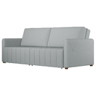 Sofá Retrátil Bipartido 3 Lugares 220cm Swift Linho Cinza Cla