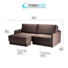 Sofá Retrátil Braço Fino 180 Cm Mola Ensacada D28 Reclinável