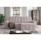 Sofá Retrátil Com Usb 214cm Elliot Suede Rosê G52 - Gran Belo
