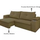 Sofa Retratil E Reclinavel 02 Lugares 190cm Tico Suede D'mone