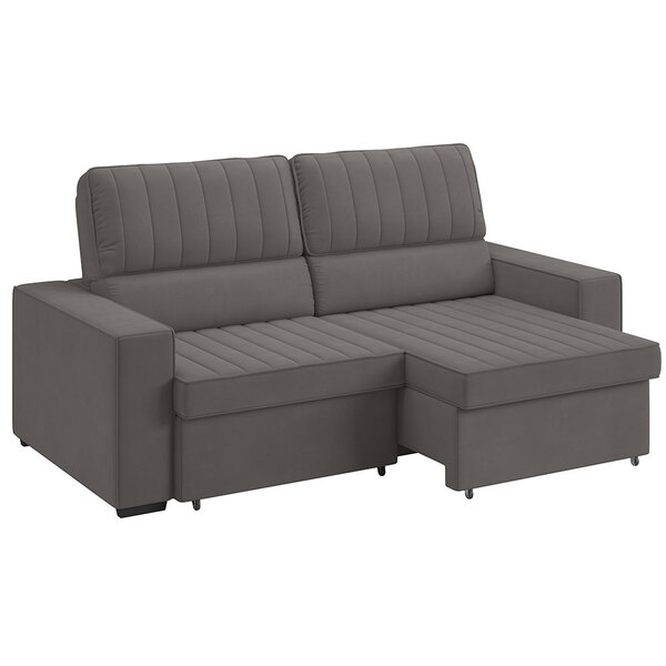 Sofá Retrátil E Reclinável 02 Lugares Napoli Suede Veludo Cin