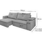 Sofa Retratil E Reclinavel 03 Lugares 230cm Tico Dmonegatto