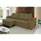 Sofa Retratil E Reclinavel 03 Lugares 230cm Tico Suede Marrom