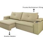 Sofa Retratil E Reclinavel 03 Lugares 250cm Tico Dmonegatto