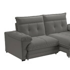 Sofá Retrátil E Reclinável 03 Lugares Doha Veludo Slim Chumbo