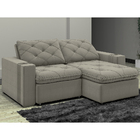 Sofá Retrátil E Reclinável 04 Lugares Tecido Em Veludo Singap