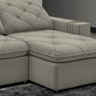 Sofá Retrátil E Reclinável 04 Lugares Tecido Em Veludo Singap