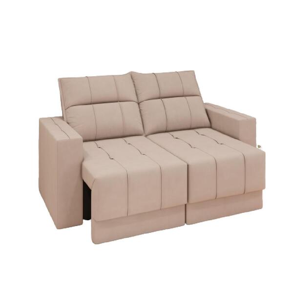 Sofá Retrátil E Reclinável 1,50m 2 Lugares Kazan Veludo Capuc
