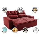 Sofá Retrátil E Reclinável 1,50m Cama Inbox Smal Com Bordado