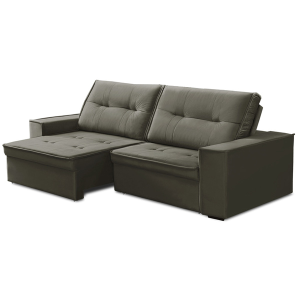 Sofá Retrátil E Reclinável 1,70m Júlia Tecido Linho Isofa Cin