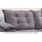 Sofá Retrátil E Reclinável 1,80m 2 Lugares Prata/preto