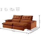 Sofá Retrátil E Reclinável 1,80m 2 Lugares Terracota