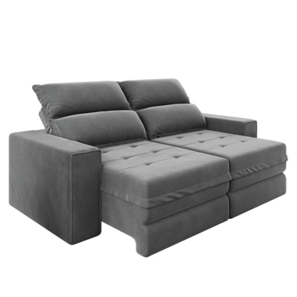 Sofá Retrátil e Reclinável 1,80m 3 Lugares Com Molas Dakar Ve