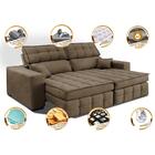 Sofá Retrátil E Reclinável 1,80m Molas Ensacadas E Costura Tr