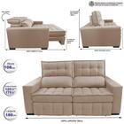 Sofá Retrátil E Reclinável 1,80m Molas Ensacadas E Costura Tr