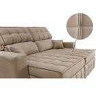 Sofá Retrátil E Reclinável 1,80m Molas Ensacadas E Costura Tr