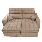 Sofá Retrátil E Reclinável 1,80m Molas Ensacadas E Costura Tr