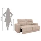 Sofá Retrátil E Reclinável 1,85m 3 Lugares Kazan Veludo Cappu