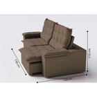 Sofá Retrátil E Reclinável 190 Cm Veludo Molas Ensacadas Luxo