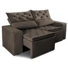 Sofá Retrátil E Reclinável 2,00m Essence Velusoft Café Cama I