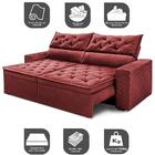 Sofá Retrátil E Reclinável 2,00m Essence Velusoft Vermelho Ca