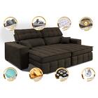 Sofá Retrátil E Reclinável 2,00m Molas Ensacadas E Costura Tr