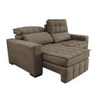 Sofá Retrátil E Reclinável 2,00m Molas Ensacadas E Costura Tr