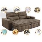 Sofá Retrátil E Reclinável 2,00m Molas Ensacadas E Costura Tr