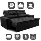 Sofá Retrátil E Reclinável 2,02m Cama Inbox Zoe Tecido Veluso