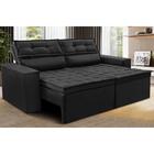 Sofá Retrátil E Reclinável 2,02m Cama Inbox Zoe Tecido Veluso