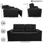 Sofá Retrátil E Reclinável 2,02m Cama Inbox Zoe Tecido Veluso