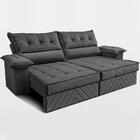 Sofá Retrátil E Reclinável 2,10m Com Molas E Espuma D33 Thund