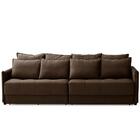 Sofá Retrátil E Reclinável 2,10m Mariah Veludo Marrom Madelin