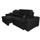 Sofá Retrátil E Reclinável 2,12m Com Molas Cama Inbox Estilo