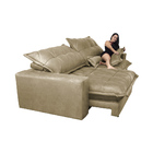 Sofa Retrátil E Reclinável 2,12m Com Molas Ensacadas Cama Inb