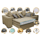 Sofá Retrátil E Reclinável 2,12m Com Molas Ensacadas Cama Inb