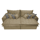 Sofá Retrátil E Reclinável 2,12m Com Molas Ensacadas Cama Inb