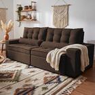 Sofá Retrátil E Reclinável 2,12m Molas Ensacadas Belle Boucle