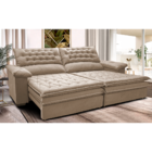 Sofá Retrátil E Reclinável 2,12m Molas Ensacadas Cama Inbox A