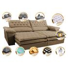 Sofá Retrátil E Reclinável 2,12m Molas Ensacadas Cama Inbox A