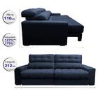 Sofá Retrátil E Reclinável 2,12m Molas Ensacadas Cama Inbox B