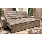 Sofá Retrátil E Reclinável 2,12m Molas Ensacadas Cama Inbox C