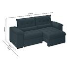 Sofá Retrátil E Reclinável 2,15m 4 Lugares Suede Veludo Multi