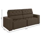 Sofá Retrátil E Reclinável 2,15m 4 Lugares Suede Veludo Multi