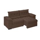 Sofá Retrátil E Reclinável 2,15m 4 Lugares Suede Veludo Multi